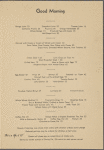 Breakfast menu, Western Pacific, The Feather River Route