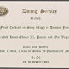 Daily menu menu, New York Central Lines