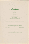 Lunch menu, Southern Pacific