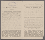 Carl Schurz. From a war-time photograph. The American reminiscences of Carl Schurz in McClure's Magazine.