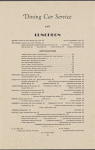 Lunch menu, Wabash Railway Company