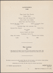 Lunch menu, Northern Pacific Railway