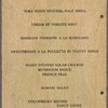 Dinner menu, San Francisco Chamber of Commerce at California Building, Panama Pacific International Exposition
