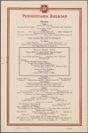 Dinner menu, Pennsylvania Railroad