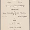 Dinner menu, Pennsylvania Railroad