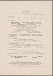 Dinner menu, Pennsylvania Railroad