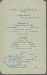 U.S.M.S. Philadelphia, third class menu.