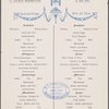 Norddeutscher Lloyd Bremen, bill of fare.