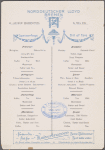 Norddeutscher Lloyd Bremen, bill of fare.