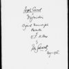 Galsworthy, J. Joseph Conrad; a disquisition. Holograph and typescript 