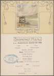 Red Star Line, Anvers, New York, breakfast menu.