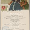 Dinner menu, S.S. "Vaderland," March 16, 1910.