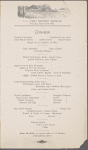 Norddeutscher Lloyd Bremen, dinner.