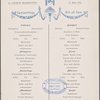 Norddeutscher Lloyd Bremen, bill of fare.