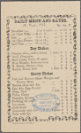 The Mahat Asram, daily menu and rates.