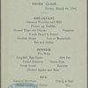U.S.M.S. Philadelphia, third class menu.