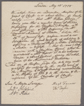 Testimonial for William Godwin, 25 May 1778