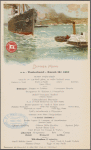 Dinner menu, S. S. "Vaderland," March 18th, 1910.