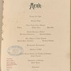 Hotel Ten Eyck, menu.