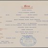 Hotel Savoy, menu.