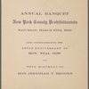 Annual banquet, New York County Prohibitionists.
