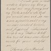 Autograph letter signed to Sarah Love Peacock, 14 August 1792