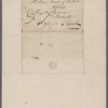 Autograph letter signed to Sarah Love Peacock, 14 August 1792