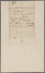 Autograph letter signed to Sarah Love Peacock, 14 August 1792