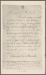 Autograph letter signed to Sarah Love Peacock, 14 August 1792