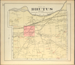 Cayuga County, Right Page [Map of town of Brutus]