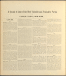 Cayuga County, Left Page 8: A record of some of the most valuable and productive farms