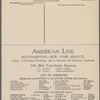 U.S.M.S. "St Louis." Third Class Bill of Fare