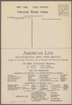 U.S.M.S. "St Louis." Third Class Bill of Fare