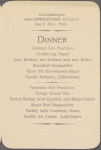 Dinner held by Nordeutscher Lloyd Bremen aboard KronPrinzessin Cecile (German, English)