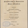 Menu, Theatre Supper of New York State Association of Master Plumbers