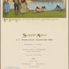 Supper Menu, Red Star Line Antwerpen-NewYork-Antwerpen-Boston