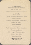 LUNCH [held by] NORDEUTSCHER LLOYD BREMEN [at] ABOARD KRONPRINZESSIN CECILIE (STEAMSHIP)