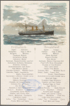 Breakfast (?) held by Nordeutscher Lloyd Bremen at on Board the SS George Washington