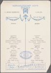 Breakfast (?) held by Nordeutscher Lloyd Bremen at on Board the SS George Washington