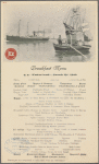 Breakfast Menu, S.S. "Vaderland"