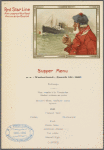 Breakfast Menu, Red Star Line S.S. Vaderland