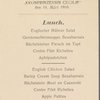LUNCH AND DINNER [held by] NORDDEUTSCHER LLOYD BREMEN [at] ON BOARD S.S. 'KRONPRINZESSIN CECILIE' (STEAMSHIP)
