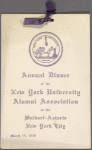 Annual Dinner of the New York University Alumni Association, Waldorf-Astoria
