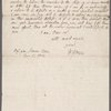 Autograph letter signed to R.B. Sheridan, 5 November 1800