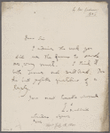 Autograph letter signed to William Godwin, rcvd 18 June 1801