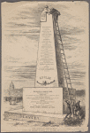 The whited sepulchre. Covering the monument of infamy with his white hat and coat.