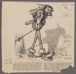 Cartoon depicting Carl Shurz as Richard, Duke of Gloucester from Shakespeare's King Richard III