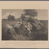 Mrs. Schuyler firing her corn fields on the approach of the British. Engraved by permission from the original painting by E. Leutze.
