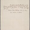 Autograph note to Prince Hoare, 17 October 1803	