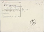 Autograph note to Prince Hoare, 17 October 1803	